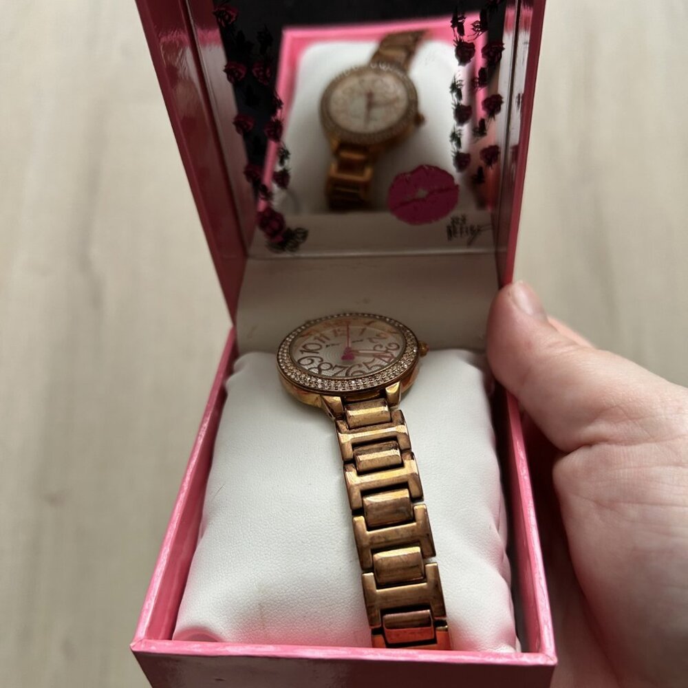 Betsy Johnson- rose gold watch